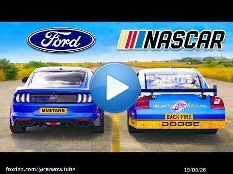 Dodge NASCAR v Ford Mustang: DRAG RACE
