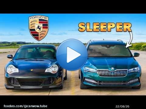 Porsche 911 Turbo S v SLEEPER Skoda Superb: DRAG RACE