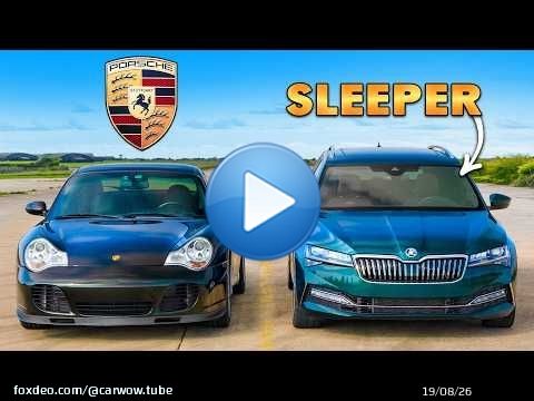 Porsche 911 Turbo S v SLEEPER Skoda Superb: DRAG RACE