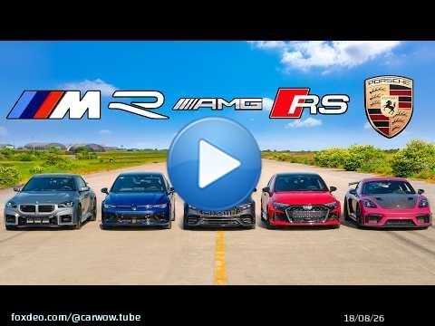Nouvelle BMW M2 contre GT4 RS contre A45 contre RS3 contre Golf R&nbsp;: DRAG RACE