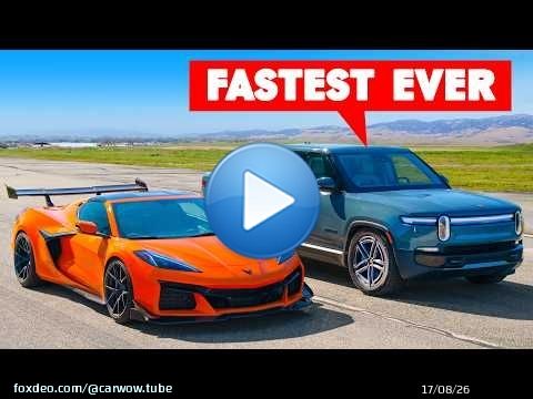 Are supercars POINTLESS? Corvette Z06 v Rivian R1T: DRAG RACE
