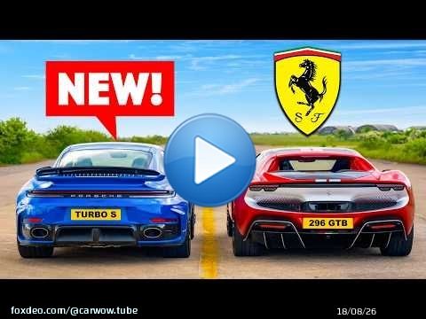 New 911 Turbo S vs Ferrari 296: DRAG RACE