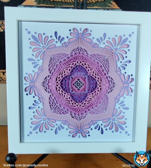 Excited to share the latest addition to my #etsy shop: 3D Layered Mandala in Pinks and White, 3D Paper Art, Paper Art, Layered Art, Home Decor, Valentine's Day, Wedding Gift, Framed Wall Art  #pink #babyshower #valentinesday #white #etsygifts