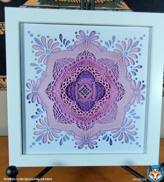 Excited to share the latest addition to my #etsy shop: 3D Layered Mandala in Pinks and White, 3D Paper Art, Paper Art, Layered Art, Home Decor, Valentine's Day, Wedding Gift, Framed Wall Art  #pink #babyshower #valentinesday #white #etsygifts