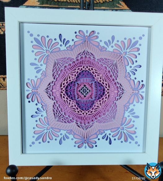Excited to share the latest addition to my #etsy shop: 3D Layered Mandala in Pinks and White, 3D Paper Art, Paper Art, Layered Art, Home Decor, Valentine's Day, Wedding Gift, Framed Wall Art  #pink #babyshower #valentinesday #white #etsygifts