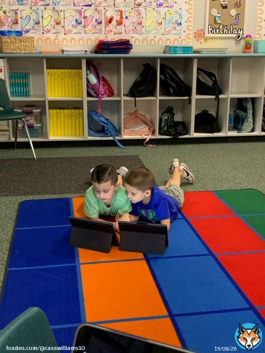 When you&rsquo;re busy running a reading group and you look over and see this.  #buddyreading #welovetoread #secondgrade #BurtonExperience  @wrbschool  @MrsBoudreauxWRB
