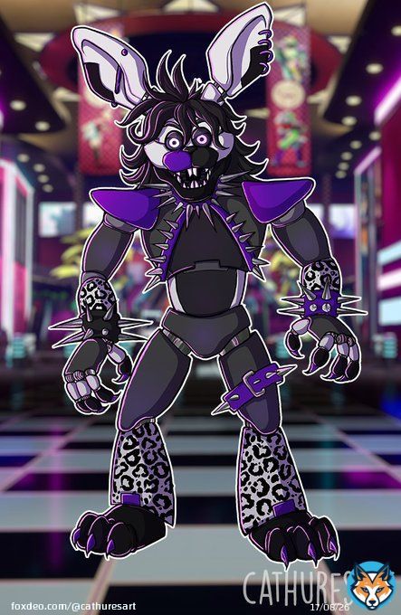 Finally done!  Cathures the Hare. He's a singer rather than an instruments kind of guy ;)  My Glamrock Character!  #fnaf #fnafsb #fnafsecuritybreach