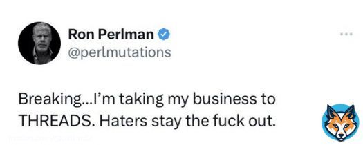 Breaking ...  Ron Perlman has quit Twitter for the 1,536th time.