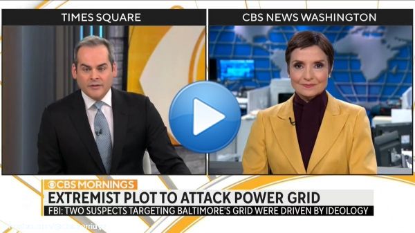 A neo-Nazi leader and a woman accused of planning attacks on Baltimore&rsquo;s power grid have been arrested. Even before this case, a recent FBI report reviewed @cbsnews found nearly two dozen crimes related to the grid including arson, shootings + tampering.