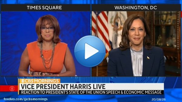 .@VP Kamala Harris says Pres. Biden 'was in command' of the Chamber, despite the &ldquo;theatrical&rdquo; outbursts from some GOP members during his #SOTU address.  Harris shares her views on the administration&rsquo;s accomplishments so far, adding,g, &ldquo;We know there&rsquo;s still work to be done.&rdquo;