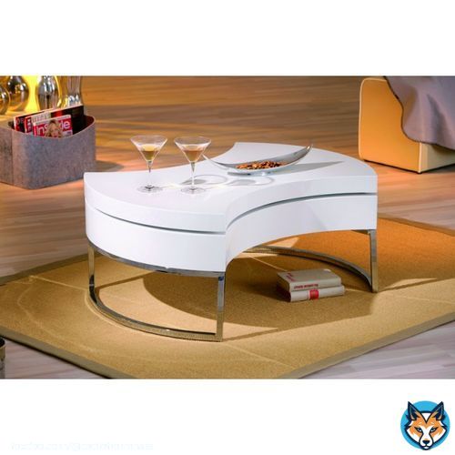 #promotion  Table basse pivotante Turn designmoderne blanc laqu&eacute;: 279.00&euro; au lieu de&hellip;