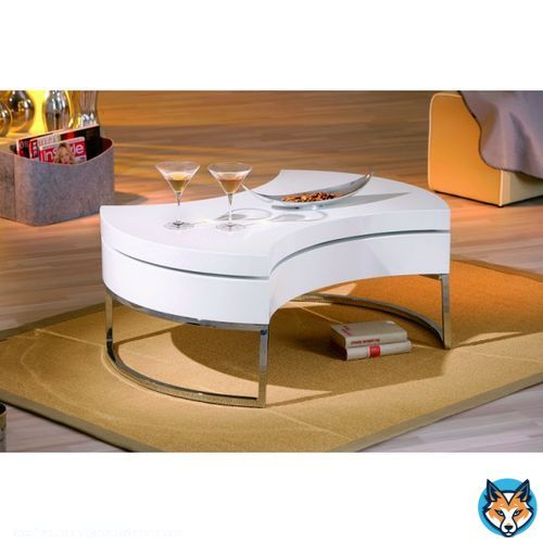 #promotion  Table basse pivotante Turn designmoderne blanc laqu&eacute;: 279.00&euro; au lieu de&hellip;