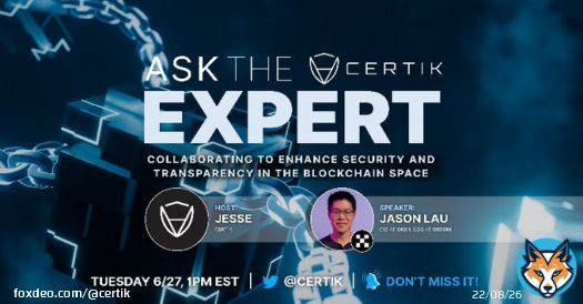 LISTEN to our latest episode of Ask The Expert. This week we're featuring @jasonklau, the CIO at @okx and COO at @Okcoin!   We discuss transparency, security, our partnership and all things crypto!  Listen Now!    #CertiK #OKX