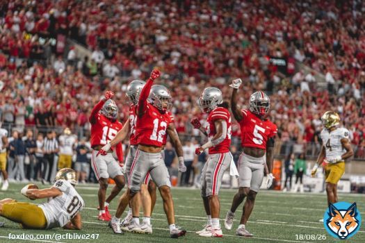 The Ohio State Buckeyes past 5 top five matchups.  20 vs UA | 24-52 | L  21 vs UM | 27-42 | L  22 vs ND | 21-10 | W  22 vs UM | 23-45 | L  22 vs UGA | 41-42 | L   1-4  #GoBucks