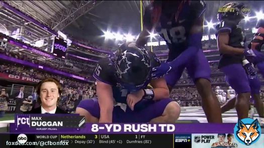 MAX DUGGAN PUT THE TEAM ON YOUR BACK WOW  @TCUFootball