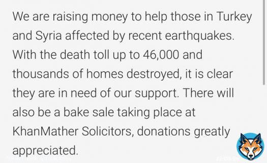 Hey guys, please support this initiative by a law firm to help those affected by earthquakes in Turkey and Syria RT’s & donations appreciated