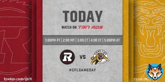 Eastern rivals collide in the Hammer in a #LiveMic edition of #CFLGameday!  @REDBLACKS x @Ticats