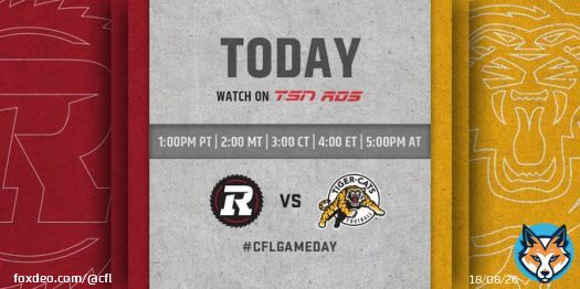Eastern rivals collide in the Hammer in a #LiveMic edition of #CFLGameday!  @REDBLACKS x @Ticats