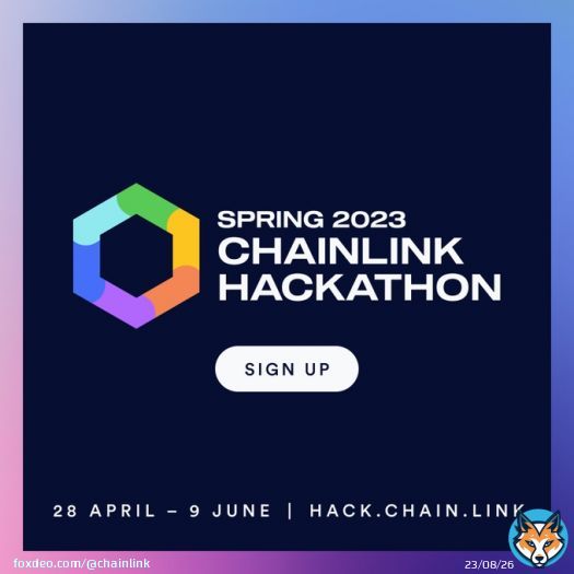 The #Chainlink Spring 2023 Hackathon is open for registration   - Compete for $400K in prizes - Attend expert-run workshops - Connect with the best in #Web3  Sign up to help build the next generation of #dApps
