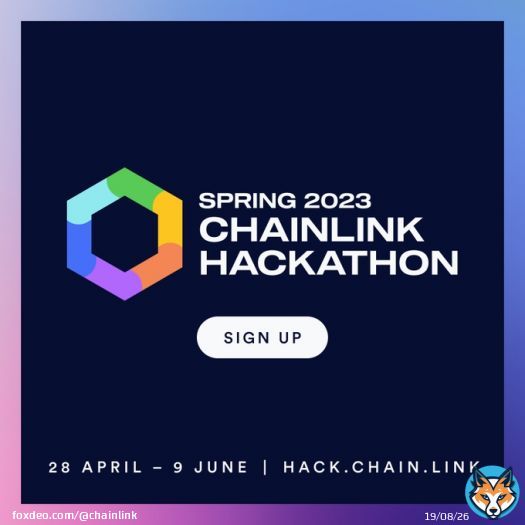 The #Chainlink Spring 2023 Hackathon is open for registration   - Compete for $400K in prizes - Attend expert-run workshops - Connect with the best in #Web3  Sign up to help build the next generation of #dApps