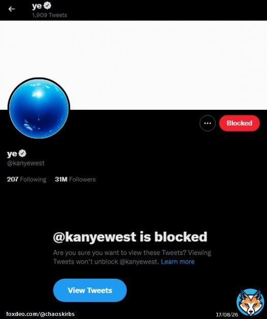 Overwatch 2 servers won't let me in so I blocked Kanye out of frustration