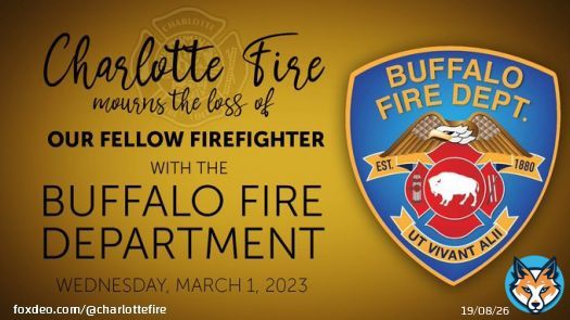 Today, a firefighter has died inside a burning commercial building in downtown Buffalo, New York, where a fire and sudden blast sent flames and smoke billowing into the street. Charlotte Fire sends our deepest condolences to a fallen hero's family, ffriends and loved ones.