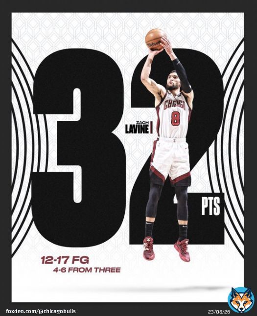 Zach LaVine = 32 pts on 71% shooting