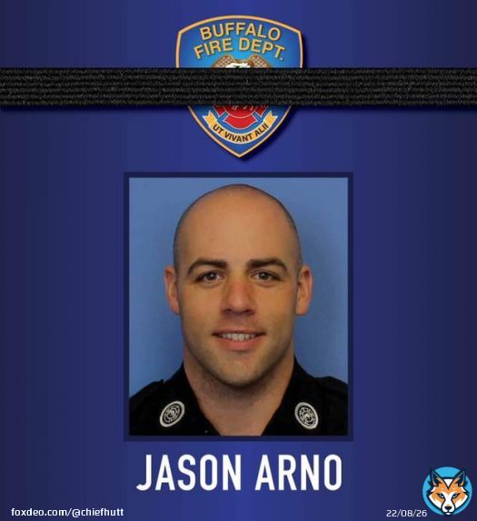 The Ottawa Fire Services would like to send its deepest condolences to the family, friends & colleagues of Jason Arno, who was a 3 year member of the Buffalo Fire Department & lost his life in the line of duty yesterday while protecting his community. #HeroInLife