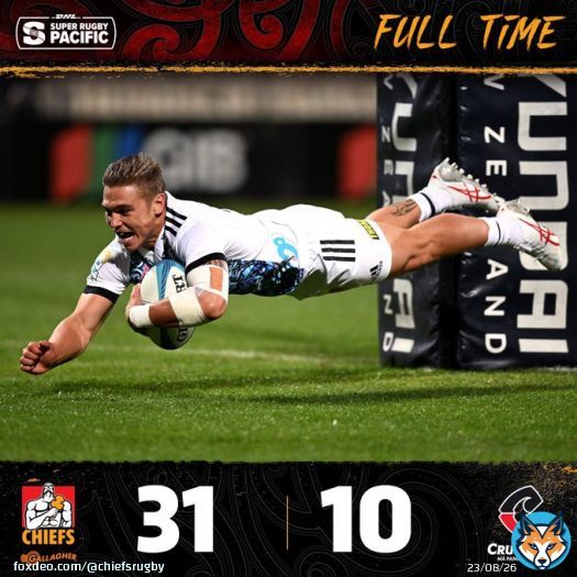 FT l That&rsquo;s the way you want to start @SuperRugby    Thanks for an epic battle @crusadersrugby, see you back in Hamilton later in the season.  10-31 #CRUvCHI