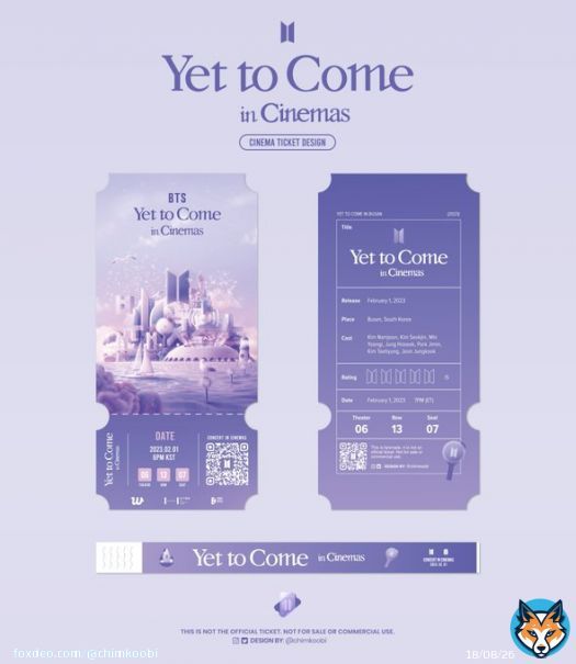 #BTS Yet To Come in Cinemas Ticket Design.  ─ download and print your ticket! \u2606   dl link:  #YetToComeinCinemas