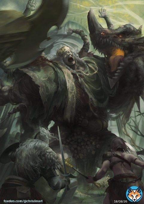 Mighty Dragon, thou'rt a trueborn heir.  #godrickthegrafted #ELDENRING #eldenring #fromsoftware #エルデンリング #二次創作 #插画