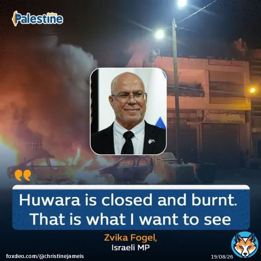 Israeli MP Zvika Fogel has called for Huwara to be 'closed and burned'. @jstreetdotorg @BDSmovement @BettyMcCollum04 @BernieSanders #IsraeliApartheid #IsraeliStateTerrorism