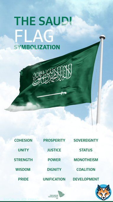 What is the symbolization of the #Saudi flag? #FlagDay