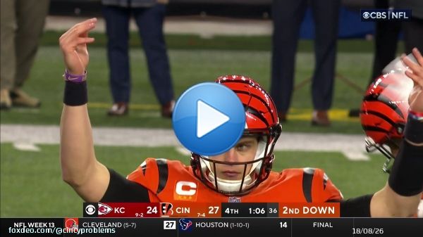 BENGALS HAVE WON 3 STRAIGHT VS THE CHIEFS