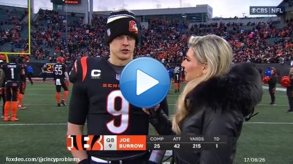 &ldquo;We won the North. It's been a long week for everyone across the league. But it&rsquo;s nice to come out with a win, and nice to hear that Damar is doing better.&rdquo; - Joe Burrow   #RuleTheJungle #ForDamar