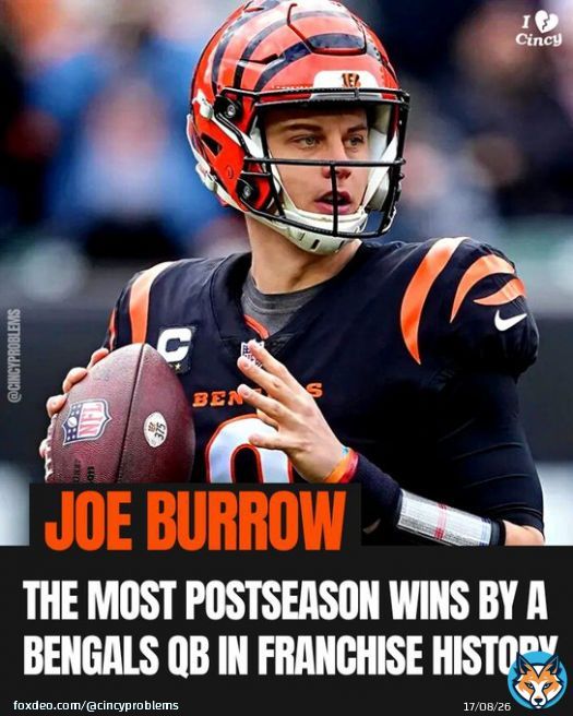 Joe Burrow has passed Boomer Esiason for the most playoff wins in #Bengals franchise history (4).  He's 26.  #RuleTheJungle #ThatsMyQB
