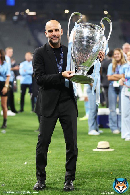 [] Pep Guardiola: &ldquo;I think the job is done. I don't want to compare myself with Leo (Messi) but there is an image in the World Cup after the final  when he says: 'That's it, that's it'. Right? Well, in this club I know that that&rsquo;s it, tha, that&rsquo;s it.&rdquo; #ManCity  [@DiarioOle]