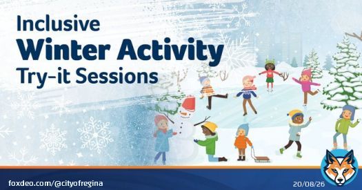 Enjoy fun, free winter activities for all ages and abilities! From December 26-30, we&rsquo;re hosting Inclusive Winter Activity Try-it Sessions featuring winter-themed indoor and outdoor activities.   For details, visit  #WinterCityYQR #WinterIsWaiting