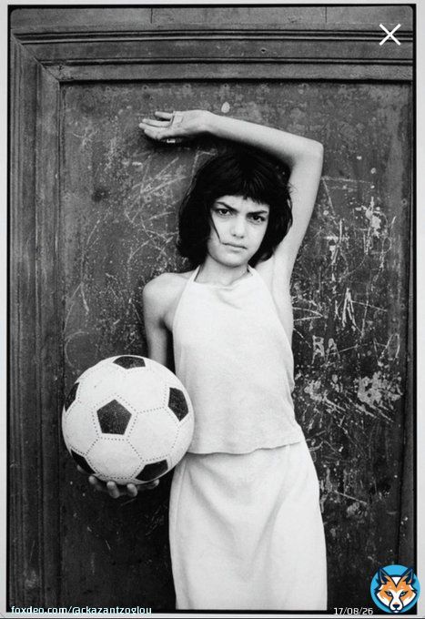 Young girl with soccer ball in La Cala neighborhood where drugs are sold, Palermo, Sicily   Letizia Battaglia