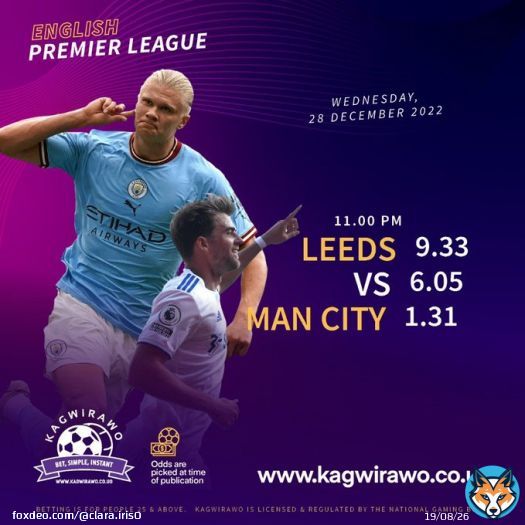 Man City needs to beat Leeds United in order to close the gap.   Man City  Vs Leeds United Tap the link  to place stakes   Cc.@Kagwirawo  #KagwirawoUpdates