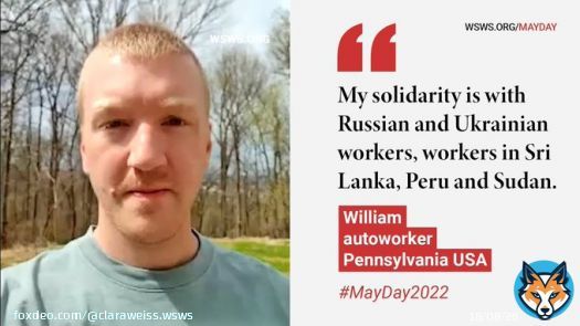 Вот что думает американский рабочий Уильям о подготовке Вашингтона к мировой войне и о том, как рабочие всего мира могут бороться против этого (русские субтитры имеются):  #Ukraine️ #WorldWar3 #войнасукраиной #1мая #MayDay2022