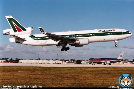 An Alitalia MD-11 seen here in this photo at Miami in December 2001 #avgeeks - See photo