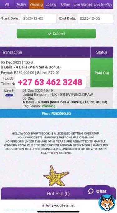 Congratulations +27&nbsp;63&nbsp;462&nbsp;3248  I always win South Africa lottery  Now my life change i achieve my goals and  made my dreams cars and houses its real and legit predictor I won r150,000.00  Uk49sdraw lunch , teatime megamillion powerball dailylotto WhatsApp  +27&nbsp;63&nbsp;462&nbsp;3248