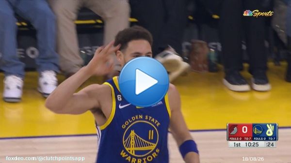 THIS SEQUENCE BY THE WARRIORS    Jordan Poole with the ridiculous up-and-under, then Klay Thompson with the leaning three!