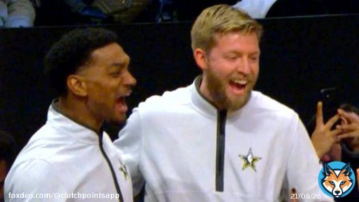 The bench reaction from Team Pau after Jose Alvarado called game is priceless