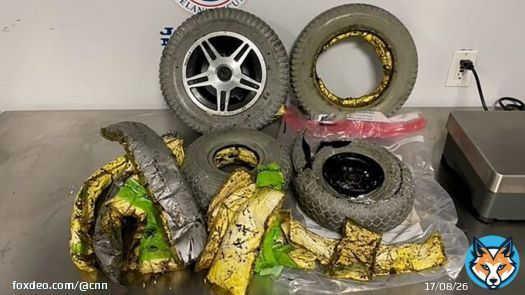 A traveler at New York City&rsquo;s John F. Kennedy International Airport was arrested after $450,000 worth of cocaine was discovered hidden in the wheels of her wheelchair