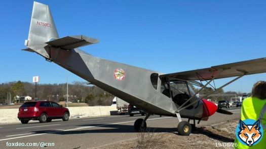 A small plane made an emergency landing on Interstate 40 in Knoxville, Tennessee, managing not to strike any vehicles in the process, according to the Knoxville Police Department.