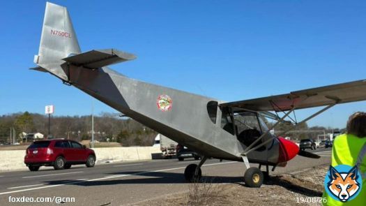A small plane made an emergency landing on Interstate 40 in Knoxville, Tennessee, managing not to strike any vehicles in the process, according to the Knoxville Police Department.