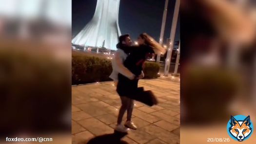 An Iranian couple has been given lengthy prison sentences after a video emerged of them dancing in a main square in Tehran.