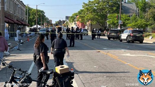 Six teenagers were shot after a Juneteenth celebration Monday outside downtown Milwaukee, police said.
